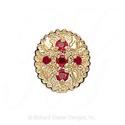 GS315 R - 14 Karat Gold Ruby Slide 